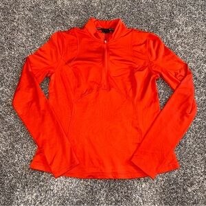 Spyder Active Shirt Adult Medium Red Quarter Zip Pullover Training Arm Pocket